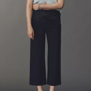 NWT Anthropologie The Colette Crop Bow-Waist Pants by Maeve
